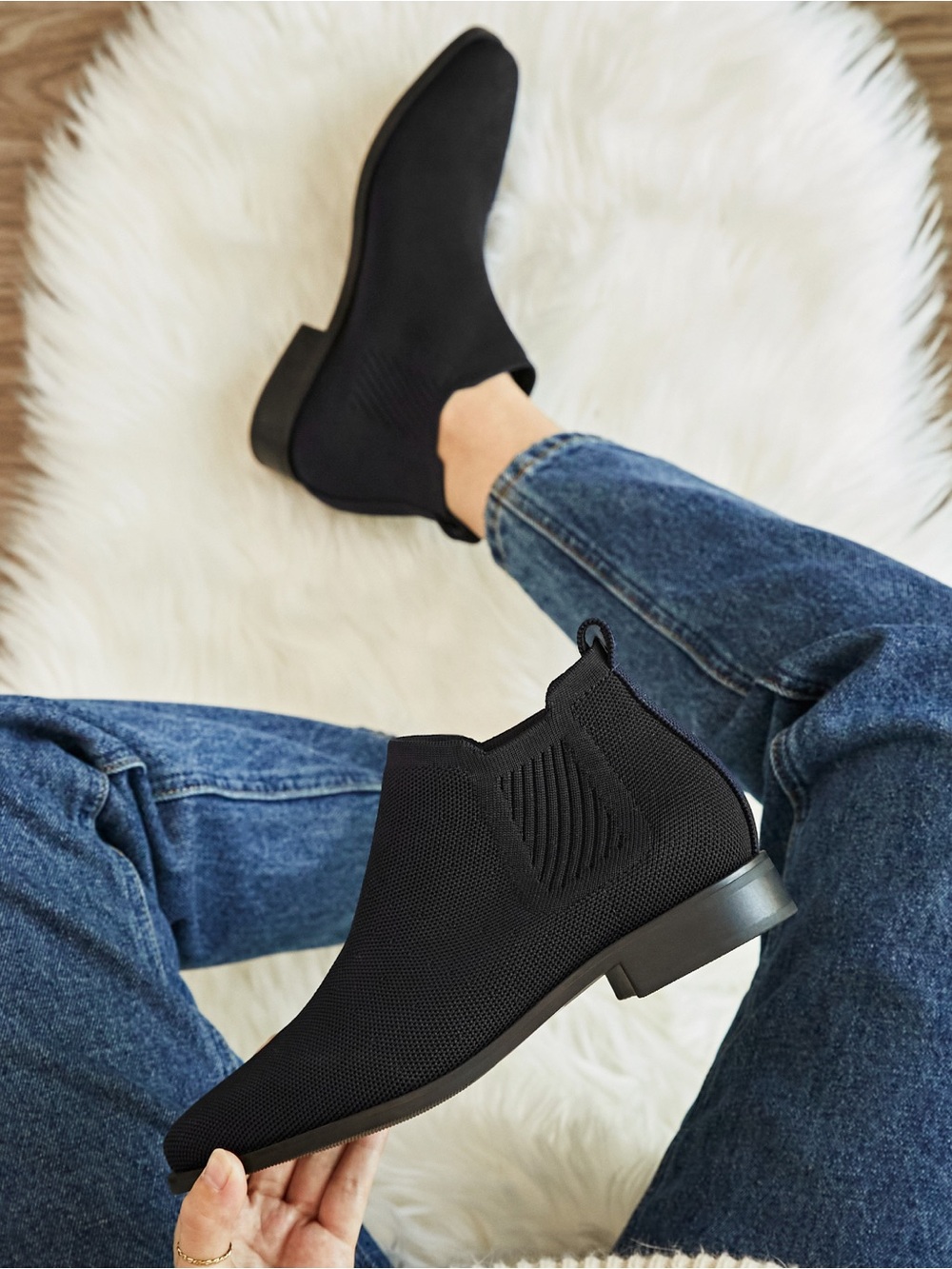 Vivaia Square-Toe Water-Repellent Ankle Boots (Ryan Pro) black 37.5